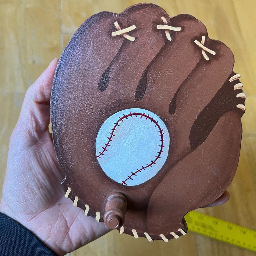 Vintage handmade Baseball Glove Coat Hook